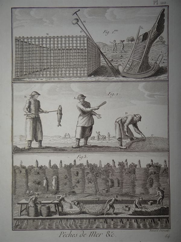 Pesca de mar. Pesca de mar II, 1793. Panckoucke/Diderot