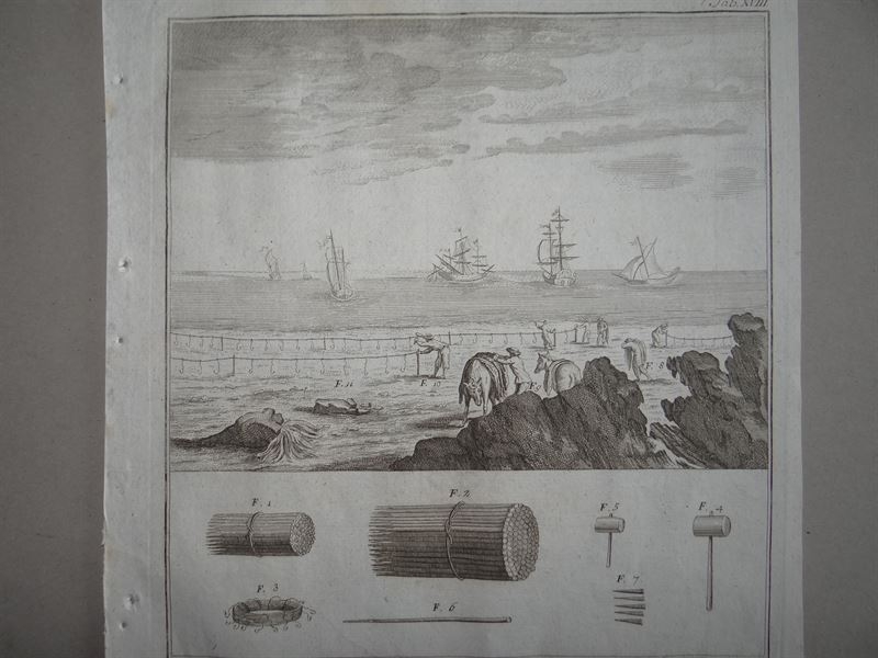 Pesca de mar. Pesca con palangres I, 1773. Daniel Schreber/Philippin/Kanter