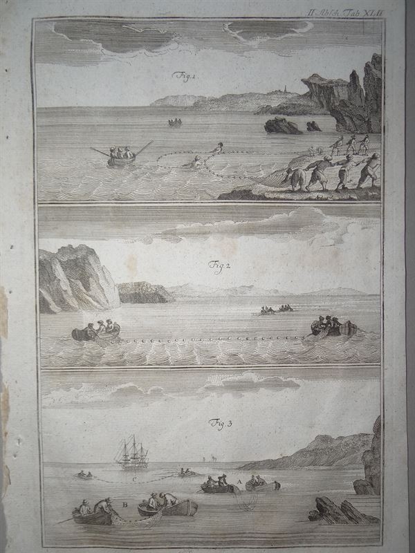 Pesca de mar. Pesca de arrastre V, 1773. Daniel Schreber/Philippin/Kanter