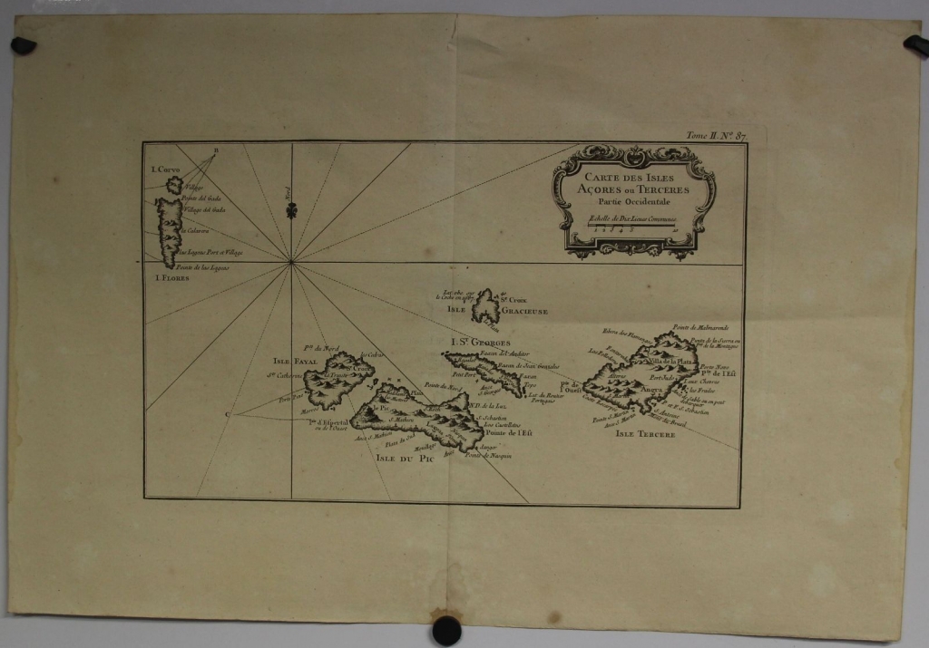 Islas Azores (Océano Atlántico, Portugal), 1764. N. Bellin