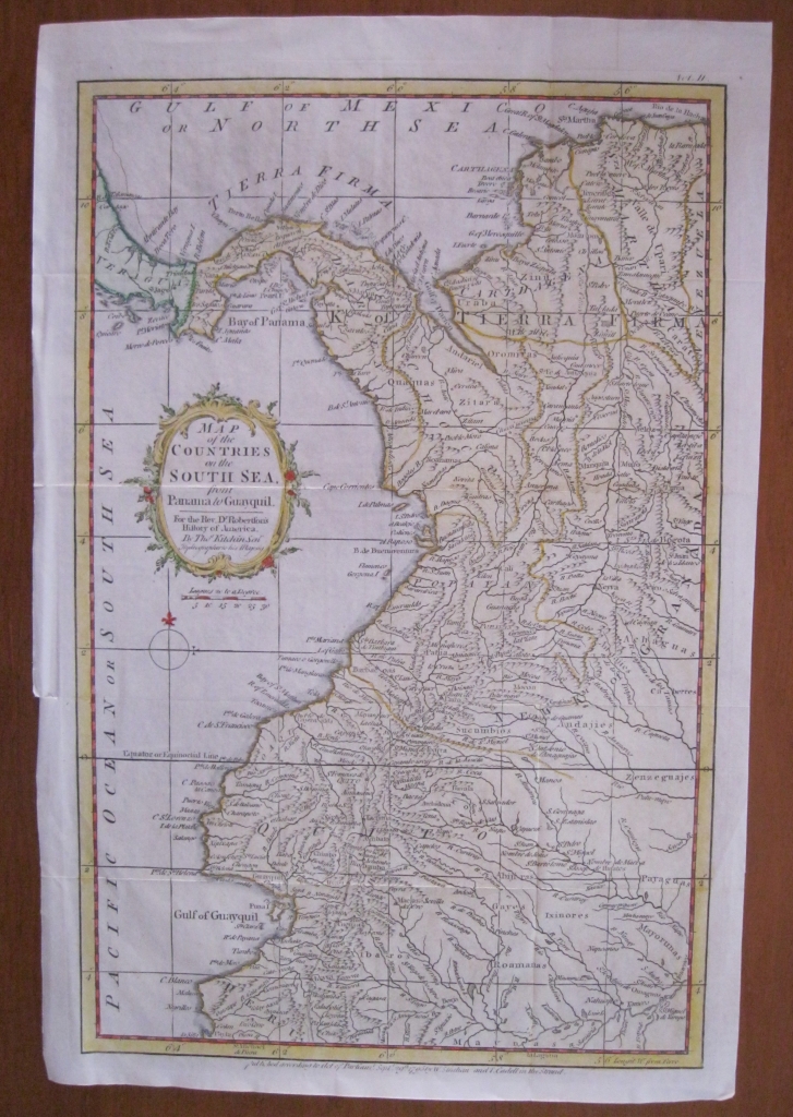 Gran mapa de Colombia (América del Sur), 1795.  Thomas Kitchin/Robertson