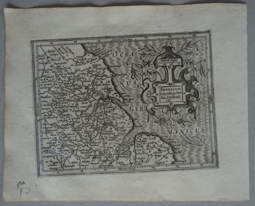 Mapa del condado de Rutland, Inglaterra (Reino Unido, Europa), 1609. Mercator /Hondius