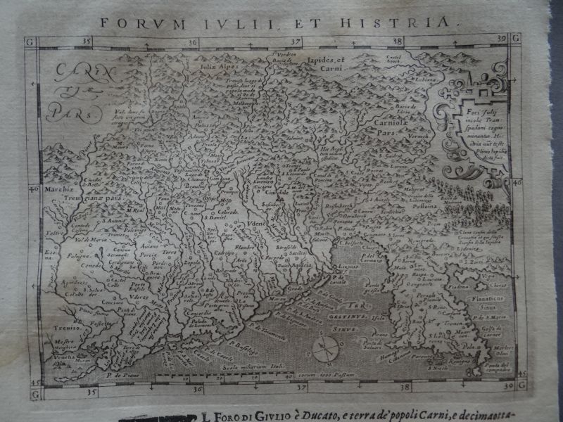 Mapa de Venecia y alrededores (Italia, Europa), 1620. Ptolomeo/ Galignani