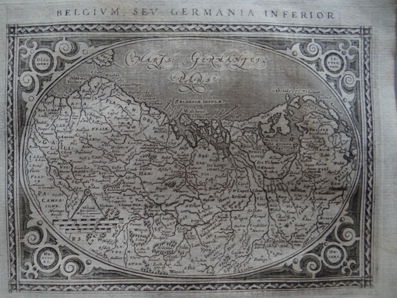 Mapa de los Países Bajos (Bélgica, Europa), 1620. Ptolomeo /Gaignani