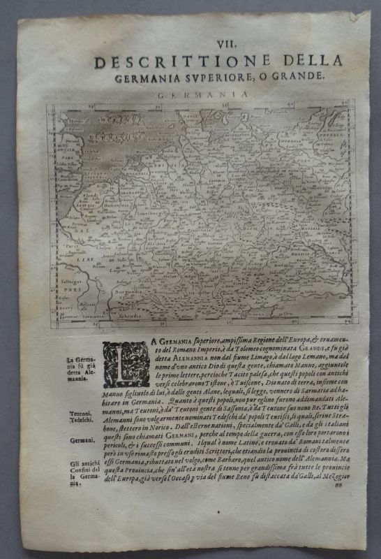 Mapa de Países Bajos, Alemania, Polonia,...(Europa),1620. Ptolomeo/Galignani