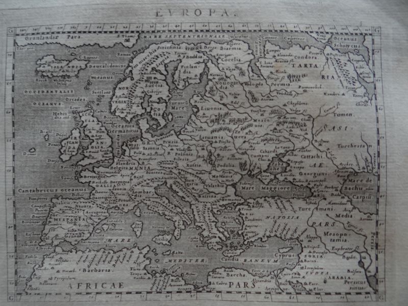 Mapa de Europa, 1620. Ptolomeo/Galignani