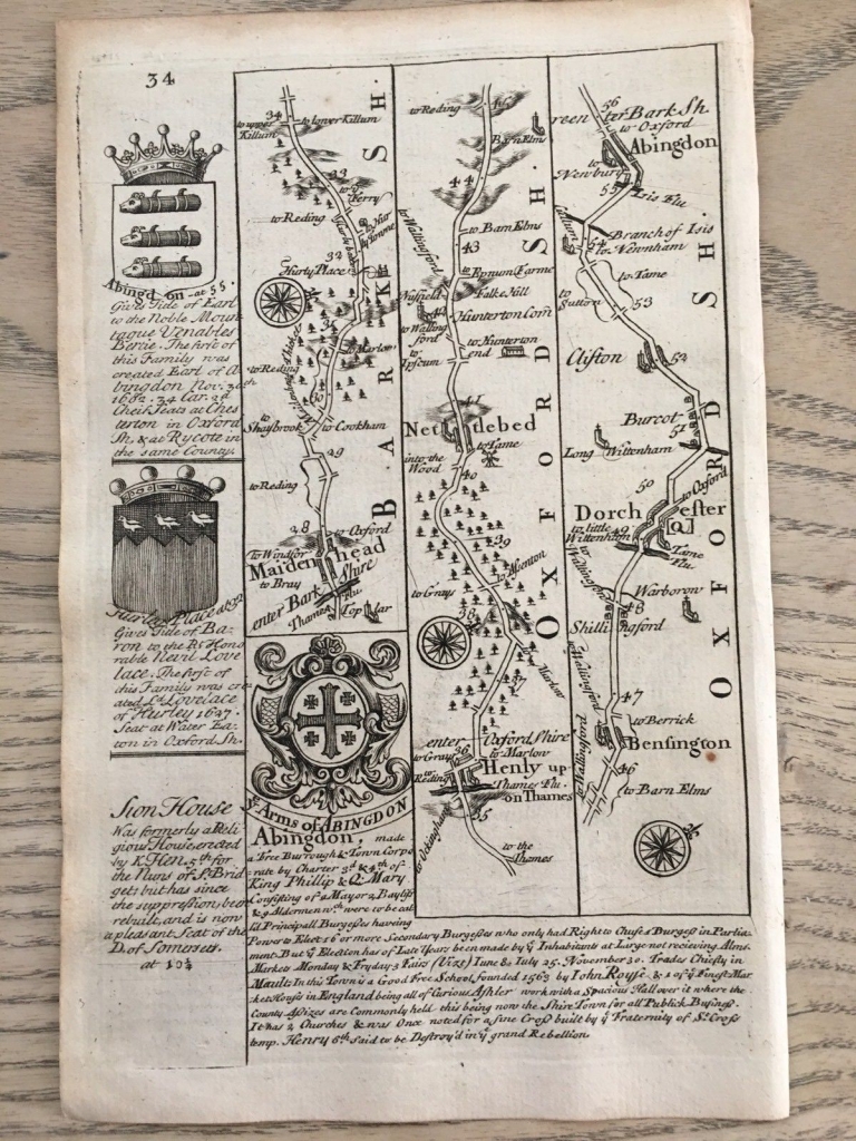 Carreteras a  Londres III (Reino Unido, Europa), 1734. Enmanuel Bowen