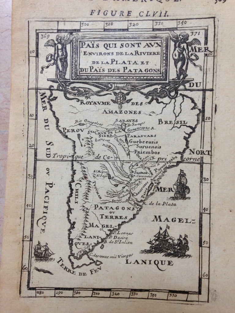 Mapa de América del Sur, 1683. Mallet