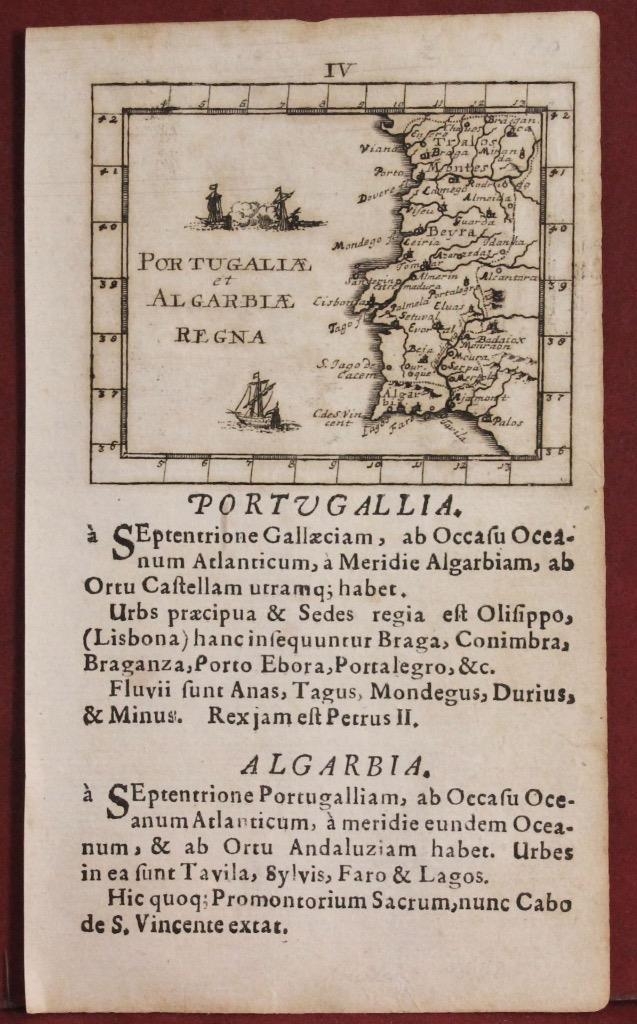 Mapa de Portugal (Europa), 1692. Johan Ulrich Müller/Kuhnen/Bodenehr