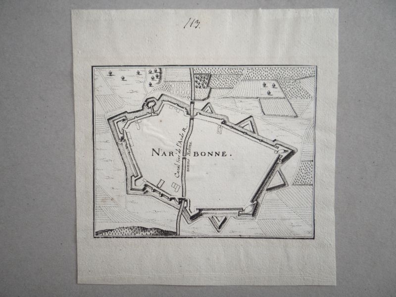 Plano de la ciudad de Narbona (Francia, Europa)), 1770. Anónimo