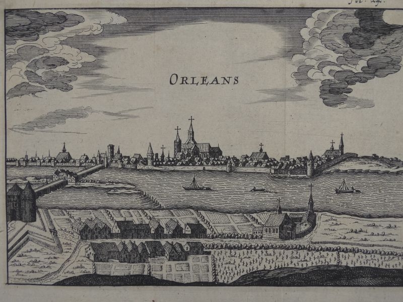 Vista de la ciudad de Orleans (Loira, Francia, Europa), 1660. Anónimo