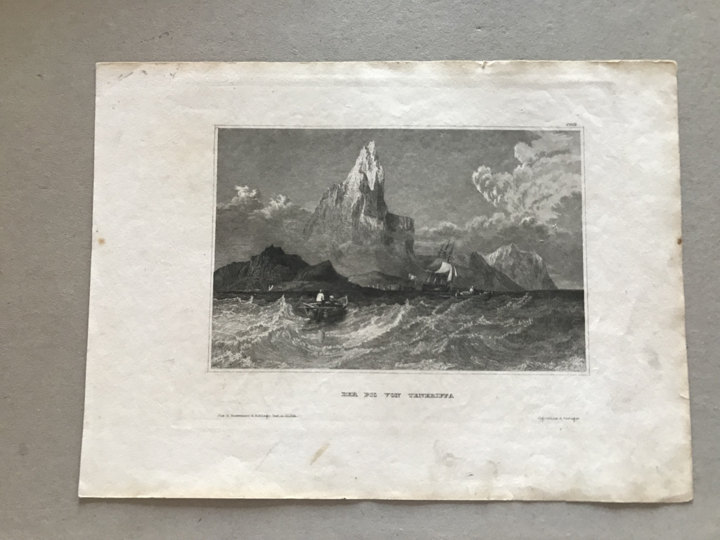 Vista de la isla de Tenerife (Canarias, España, hacia 1850. Bibliograph. Institut