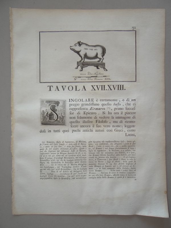 Antiguedades romanas de Herculano II (Italia), 1767. Bayardi/Casanova/Deang