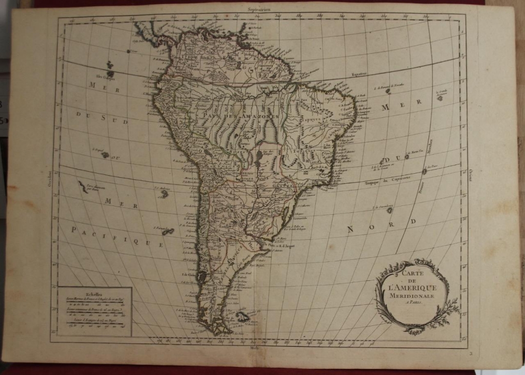 Mapa de América del Sur, 1769. Desnos