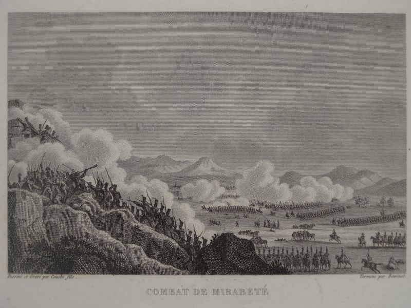 Vista de la batalla de Miravet (Teruel, España), 1820. Bovinet/Couché bei Lefuel