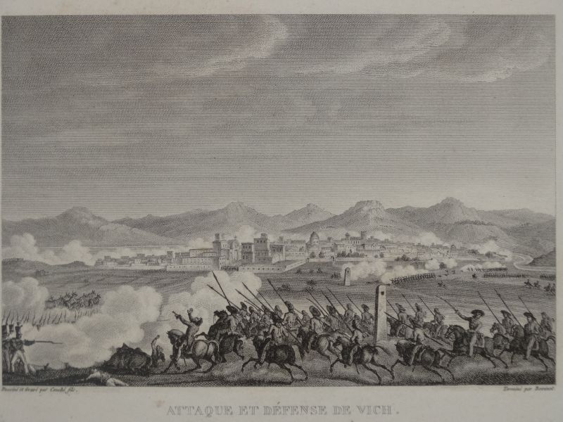 Vista de la batalla de Vich (Barcelona, España), 1820. Bovinet/Couché bei Lefuel