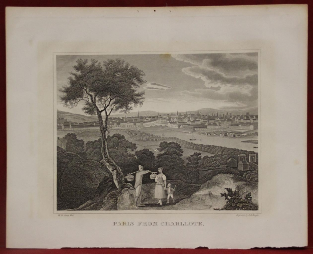Vista panorámica de París (Francia, Europa), 1820. James Neagle