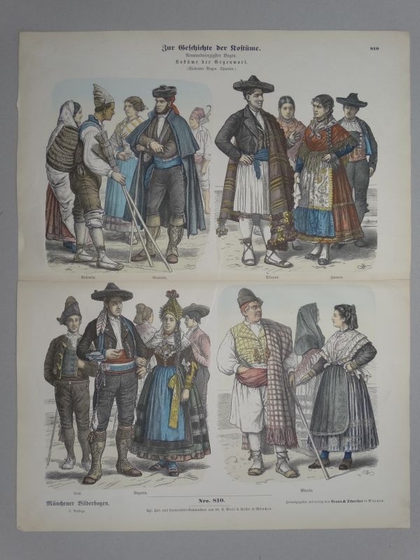 Trajes tipicos de España, 1890. Braun yScheider