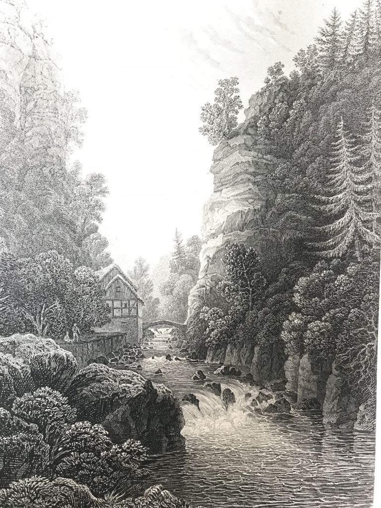 Vsita pintoresca de la Entrada a la Suiza sajona (Europa), hacia 1829. Batty/Varrall