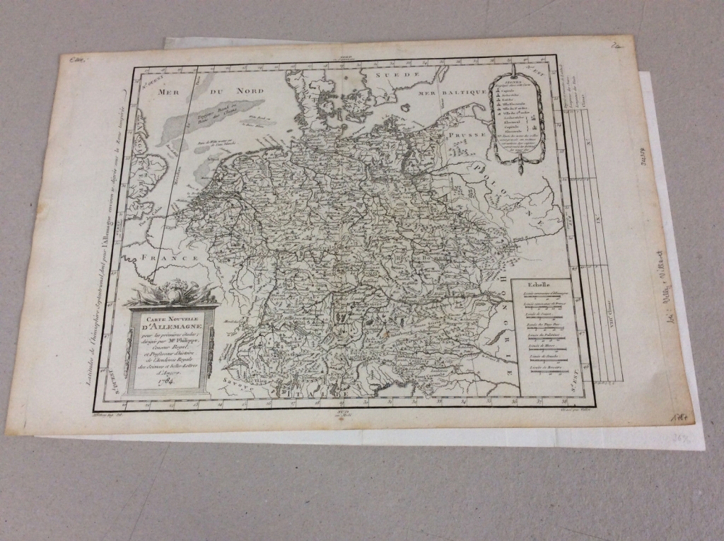 Mapa de Alemania, 1787. Philippe/ Vallet/Moithe