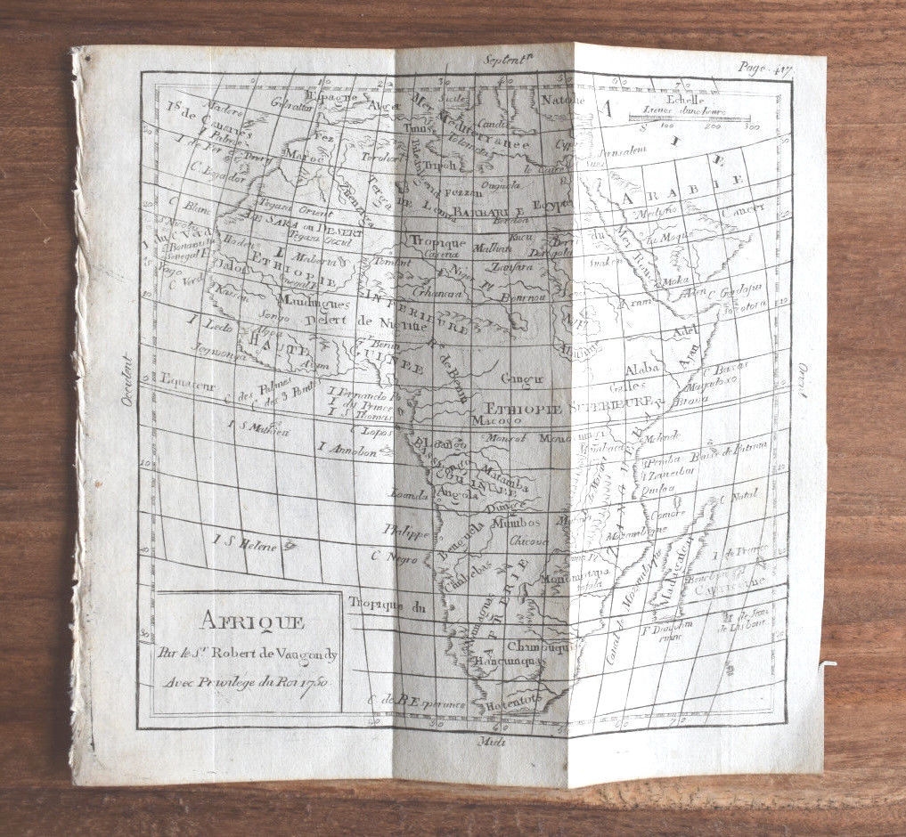 Mapa de África, 1750. Robert  Vaugondy