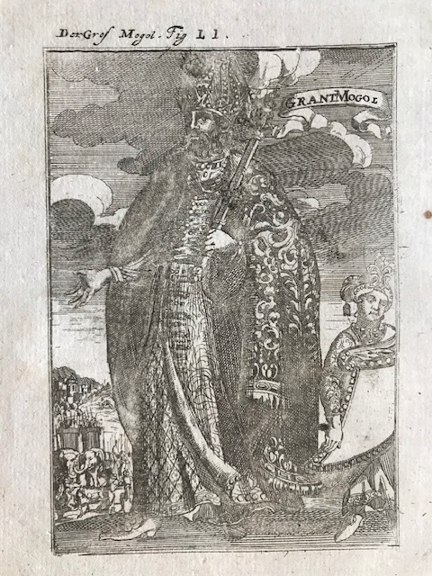El Gran Mongol de pie, con manto y cetro, 1719. Mallet
