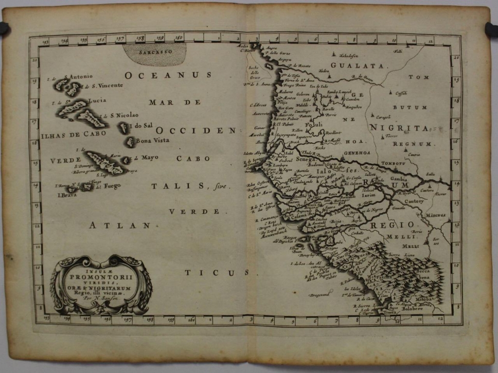 Mapa de África occidental e islas de Cabo Verde, 1656, Nicolas Sanson