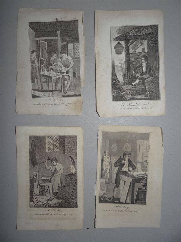 4 Grabados sobre trabajos artesanal, 1804. Tabart