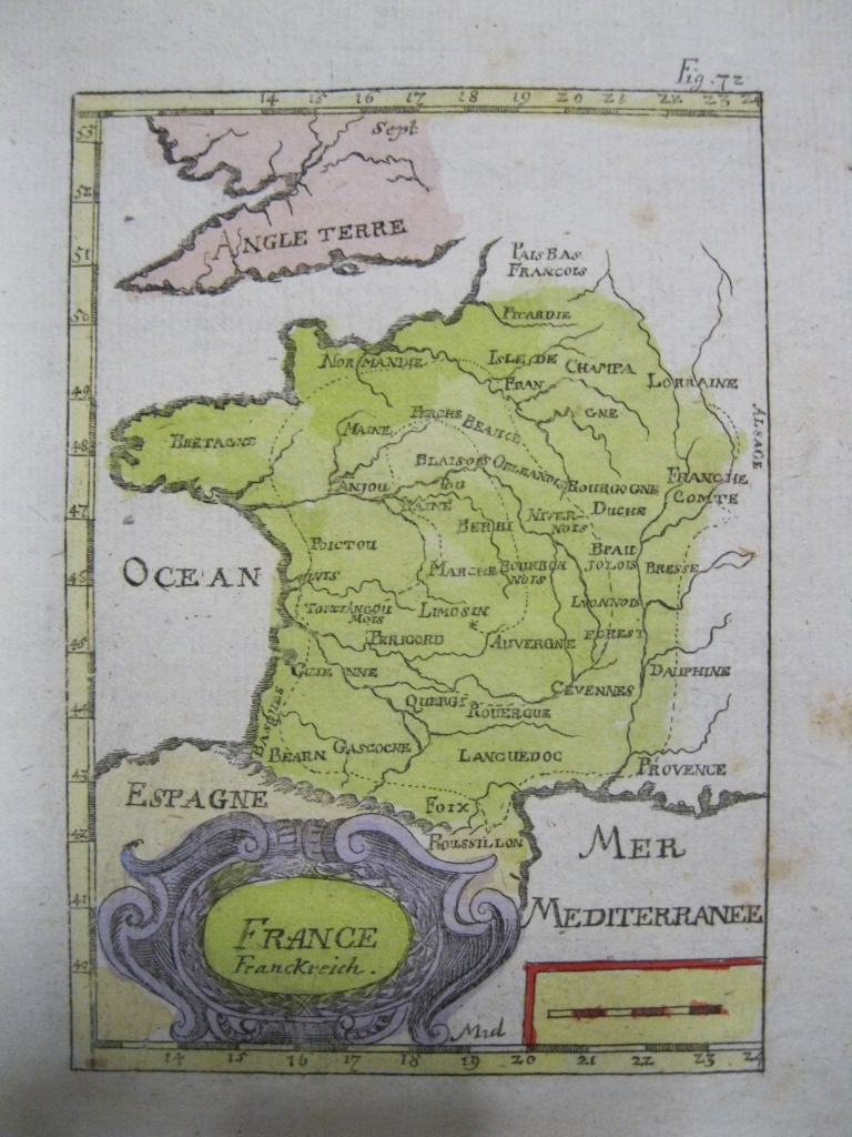 Mapa de Francia, 1685. Mallet