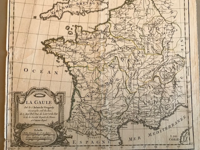 Mapa de Francia  ( Europa), 1778. Vaugondy/Arrivet/Dussy