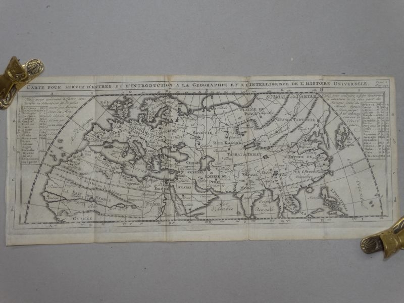 Antiguo mapa del mundo, 1713. De L'Isle /Chevingy