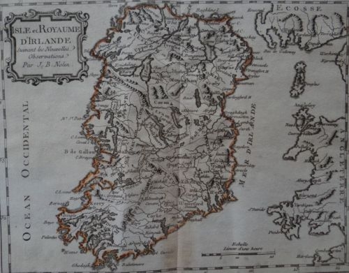 Mapa de Irlanda, 1791. J.B. Nolin/Mondhare