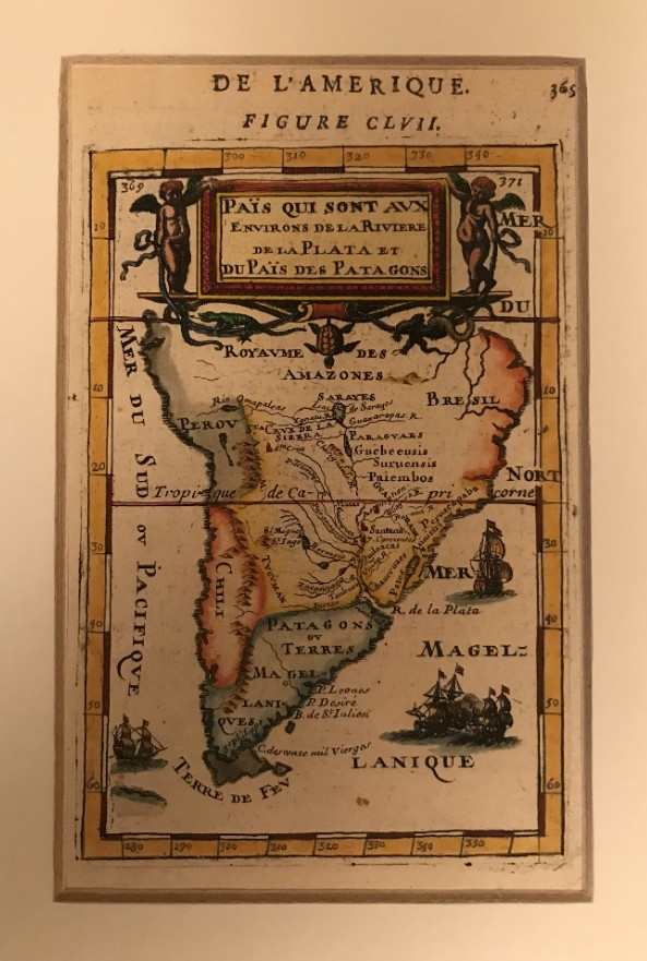 Mapa de América del sur, 1683. A. Mallet