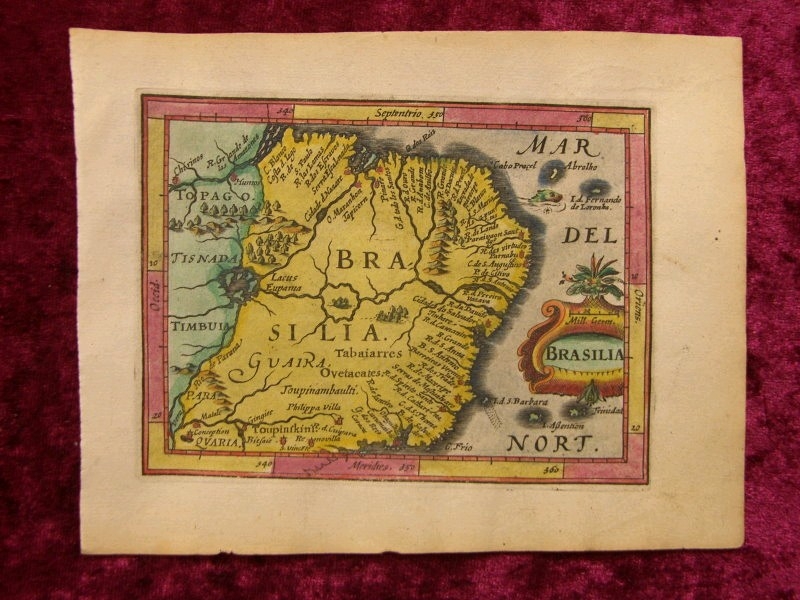Mapa de Brasil, 1637. Bertius/Blaeu