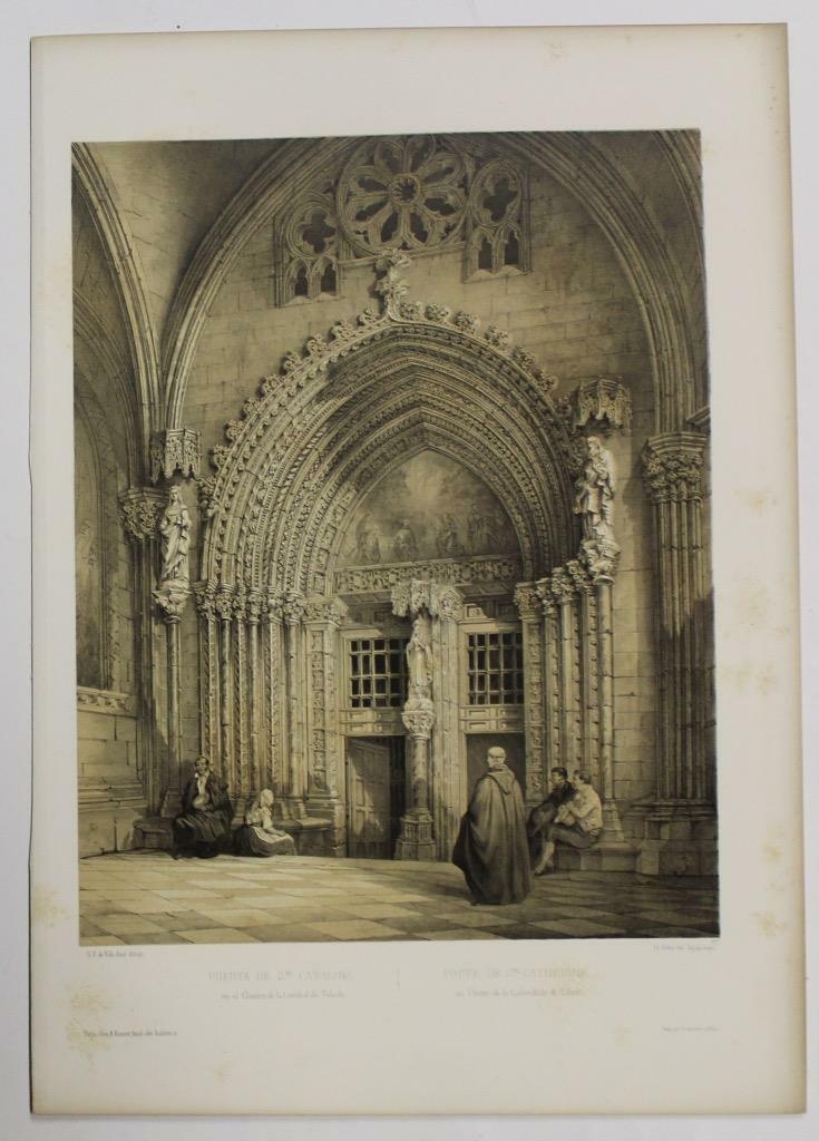 Puerta de Santa Catalina en el Claustro de la Catedral de Toledo (España), 1844. Pérez Villaamil