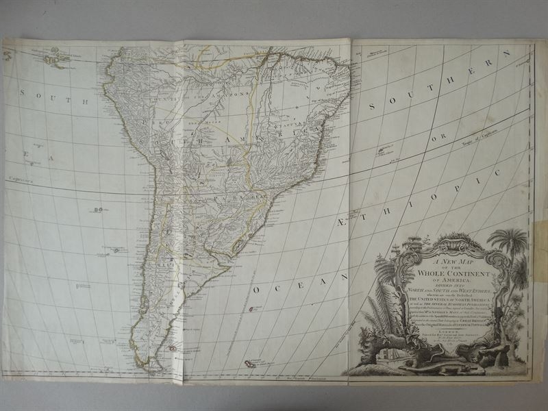 Gran mapa de América del  sur, 1783. Anville/Sayer y Bennet