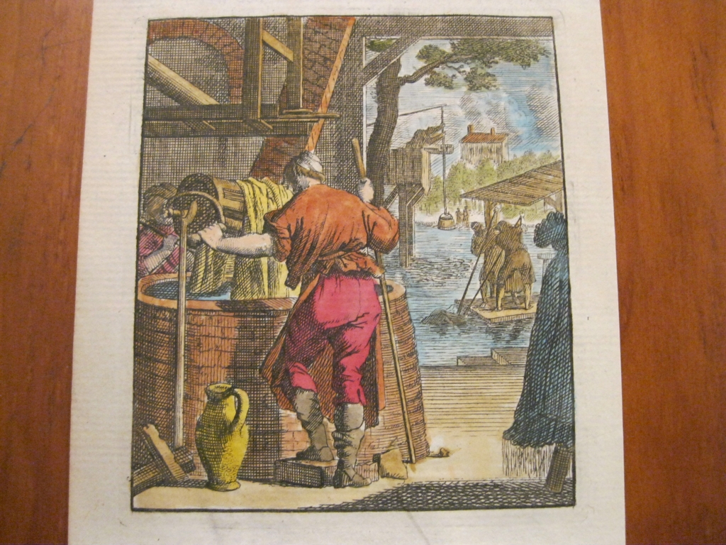 El oficio de tintado textil, 1699. Weigel