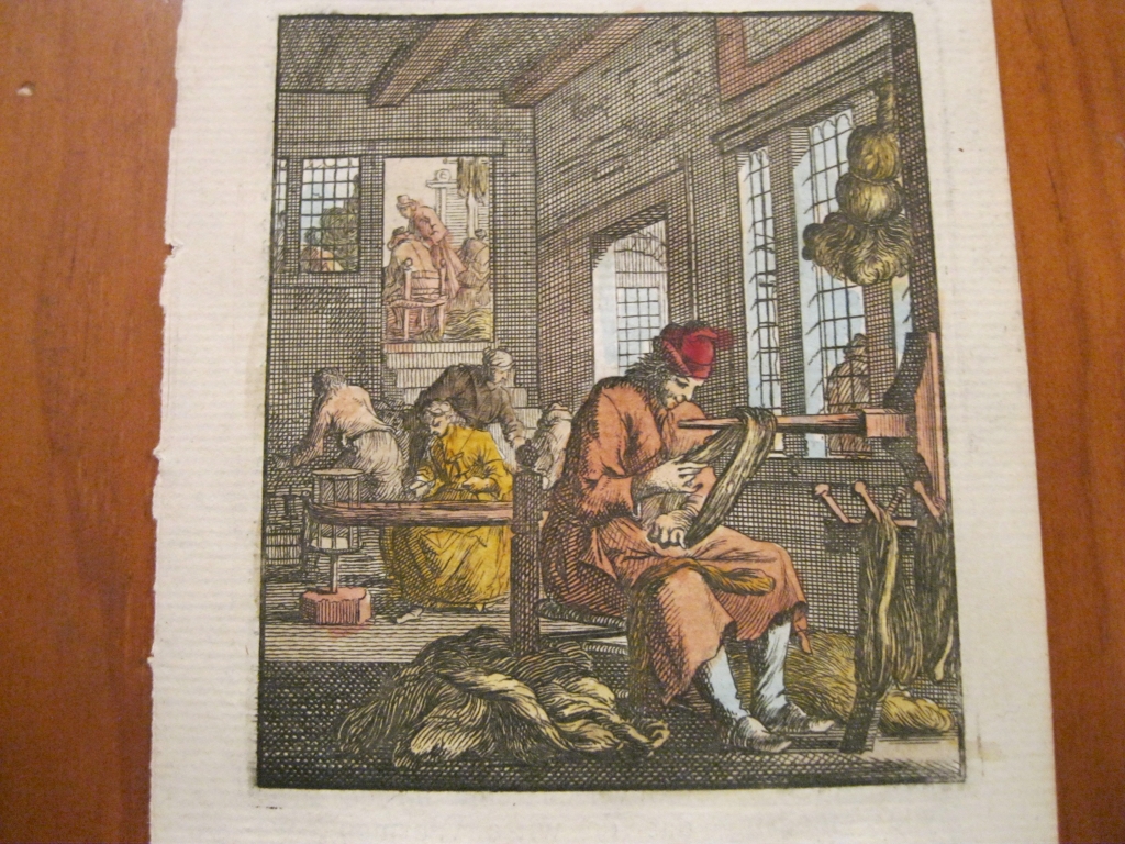 El hilador de  seda, 1699. Weigel