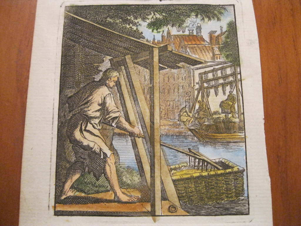 El tratamiento de lana, 1699. Weigel