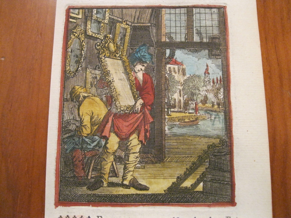 El fabricante de marcos de espejo, 1699. Weigel