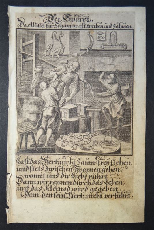 La profesión del herrero, 1711. Weigel