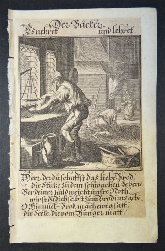 La profesión de panadero y pastelero, 1711. Weigel