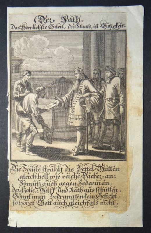 La profesión de señor del Tribunal del Consejo, 1711. Weigel