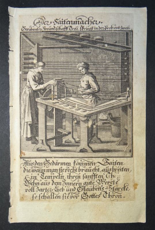 La profesión de fabricantes de cuerdas especiales, 1711. Weigel