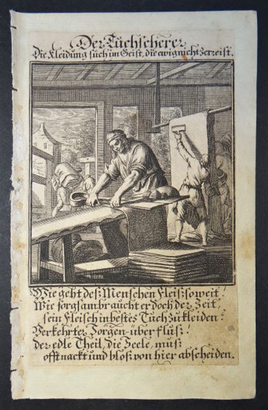 Fabricante y comerciante textil, 1711. Weigel