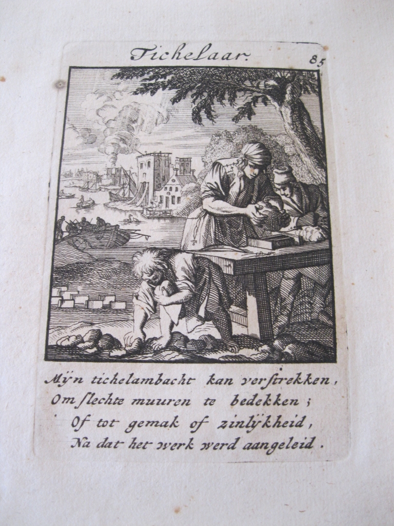 El fabricante de ladrillos, 1750. Luyken