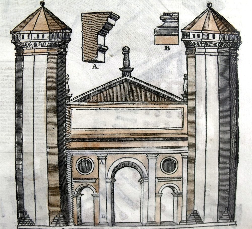 Arquitectura: fachada y anfiteatro , 1565. Serlio