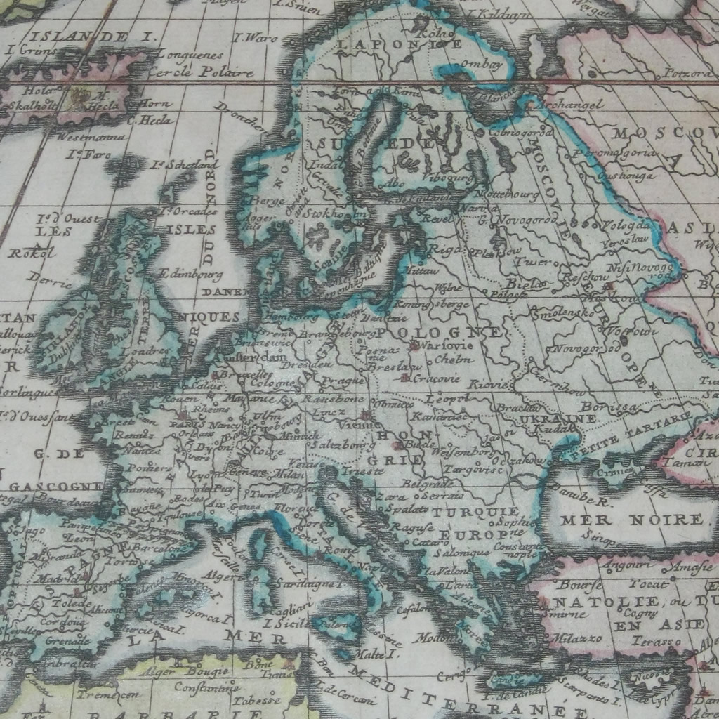 Mapa de Europa, Bion, 1710