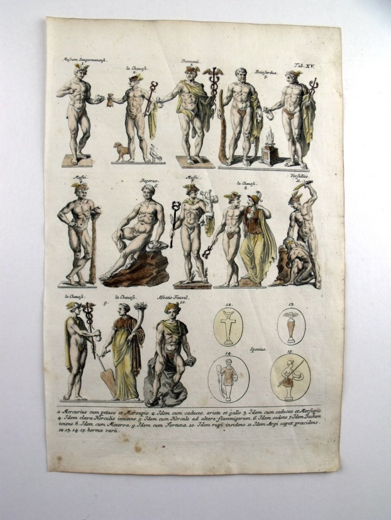 Dioses de la mitología clásica griega y romana, 1757. Montfaucon