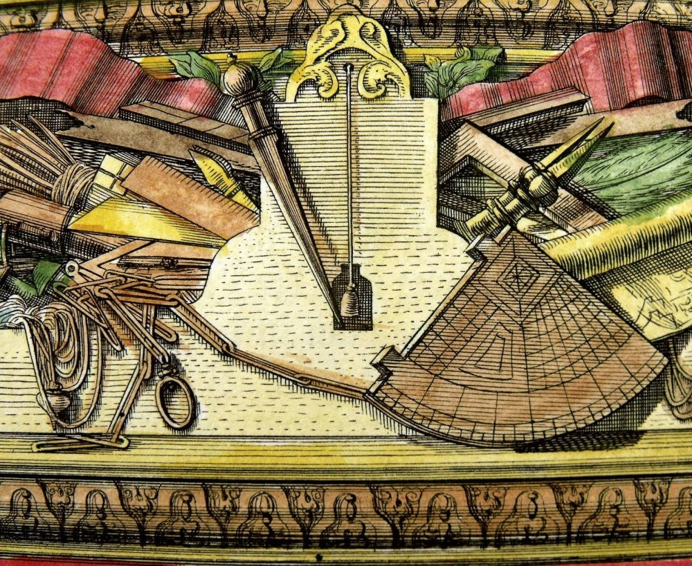 Instrumentos matemáticos, 1679. Sandrart